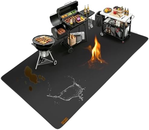 100X52 Inch Under Grill Mats for Outdoor Grill Deck Protection