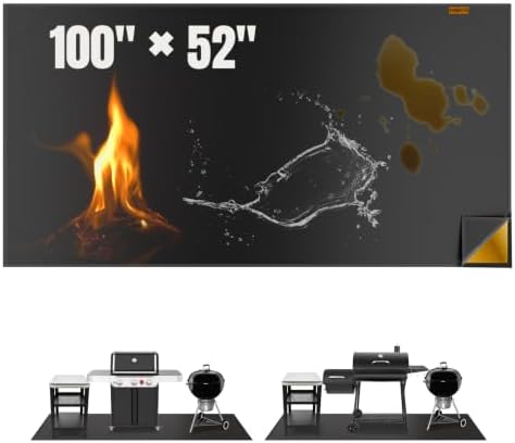 100x52 Inch Under Grill Mats for Outdoor Grill for Protection
