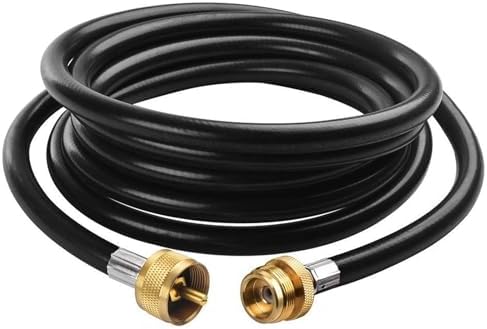 12FT Propane Extension Hose for Propane Tree, Tee Adapter