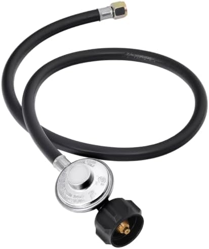 3 FT Gas Grill Regulator and Hose, 3/8" Female Flare