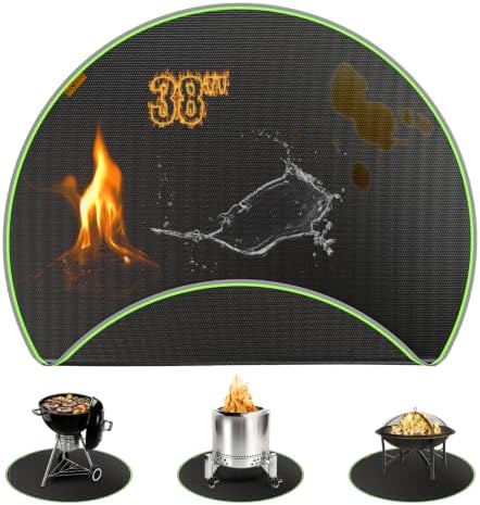 38 inch Fire Pit Mat with Reflective Strip