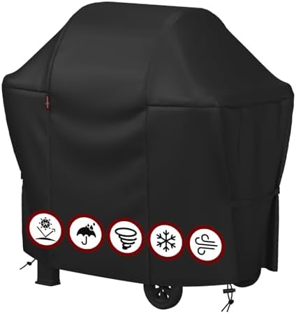 45-48in Grill Cover, Windproof with Magic Tape & Drawstring