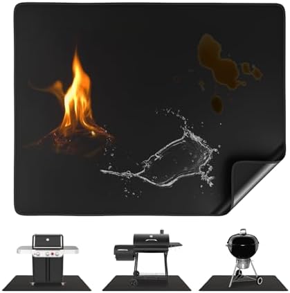 65X51 Inch Under Grill Mats for Outdoor Grill Deck Protection