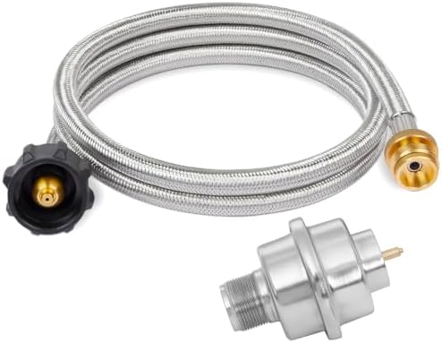 6FT Propane Heater Fuel Filter with Stainless Steel Braided