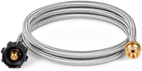 6FT Propane Tank Hose Adapter Stainless Steel Braided
