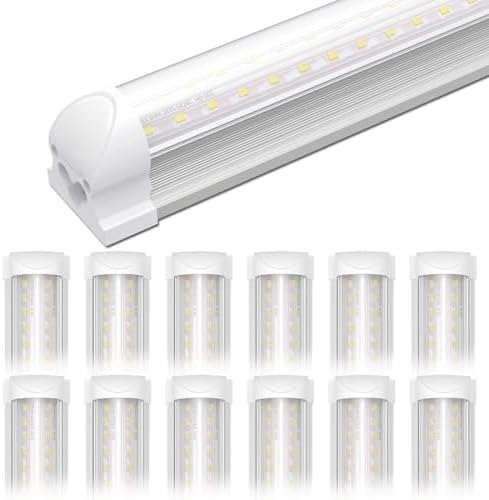 8FT LED Shop Light Fixture 12-Pack