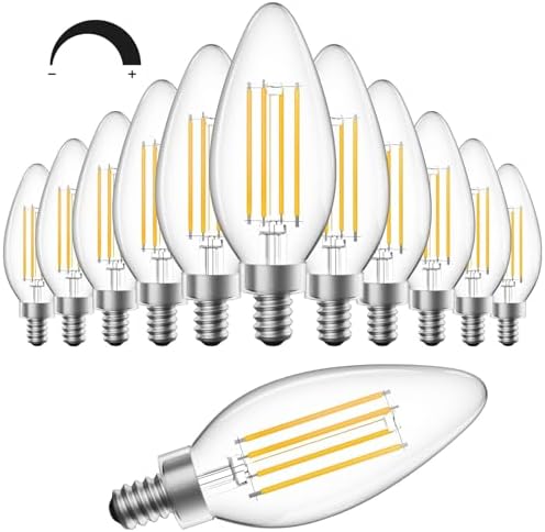 Dimmable E12 Candelabra LED Light Bulbs, 60W Equivalent