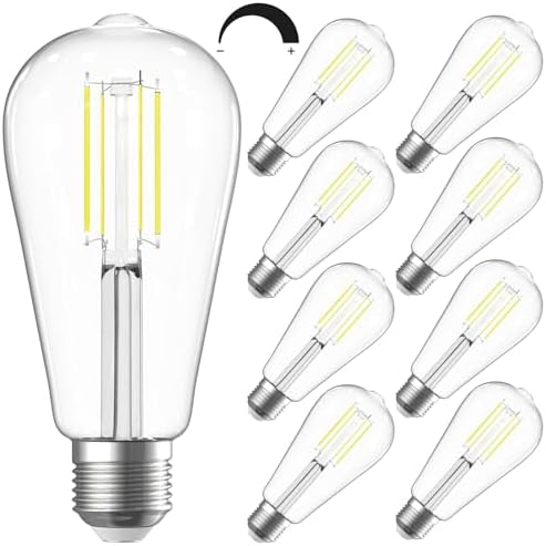 Dimmable Edison Bulbs, 6W, Equivalent 60W, Bright Daylight