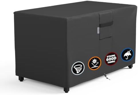 Fire Pit Cover Rectangular 42", 600D Heavy Duty, Waterproof