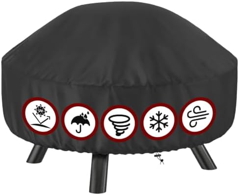 Fire Pit Cover Round 32 In, Outdoor Fire Pit Cover for 22-32