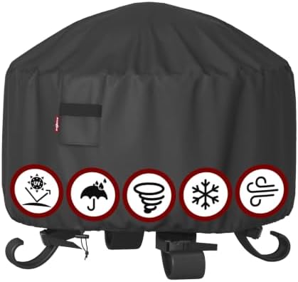 Fire Pit Cover Round 36 In, Outdoor Fire Pit Cover for 32-36