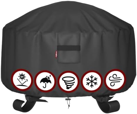 Fire Pit Cover Round 44 In, Outdoor Fire Pit Cover for 40-44