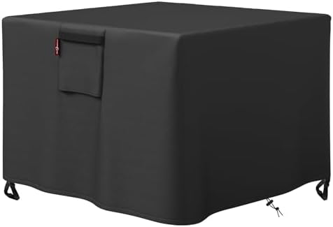 Fire Pit Cover Square, Heavy-Duty Ripstop & Waterproof