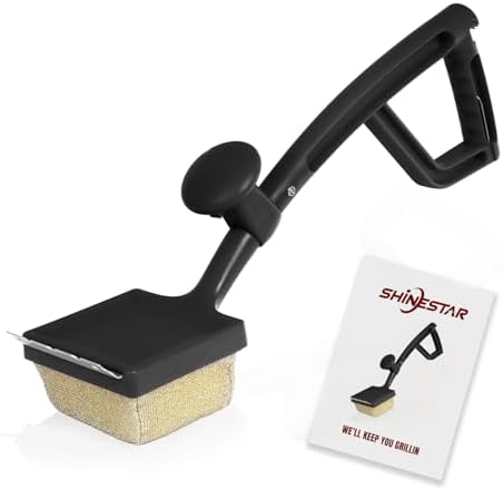 Grill Brush for Outdoor Grill with Aramid Fiber, Black