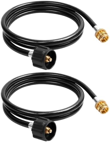 Propane Hose Adapter 1lb-20lb, 6ft, 2 Pack